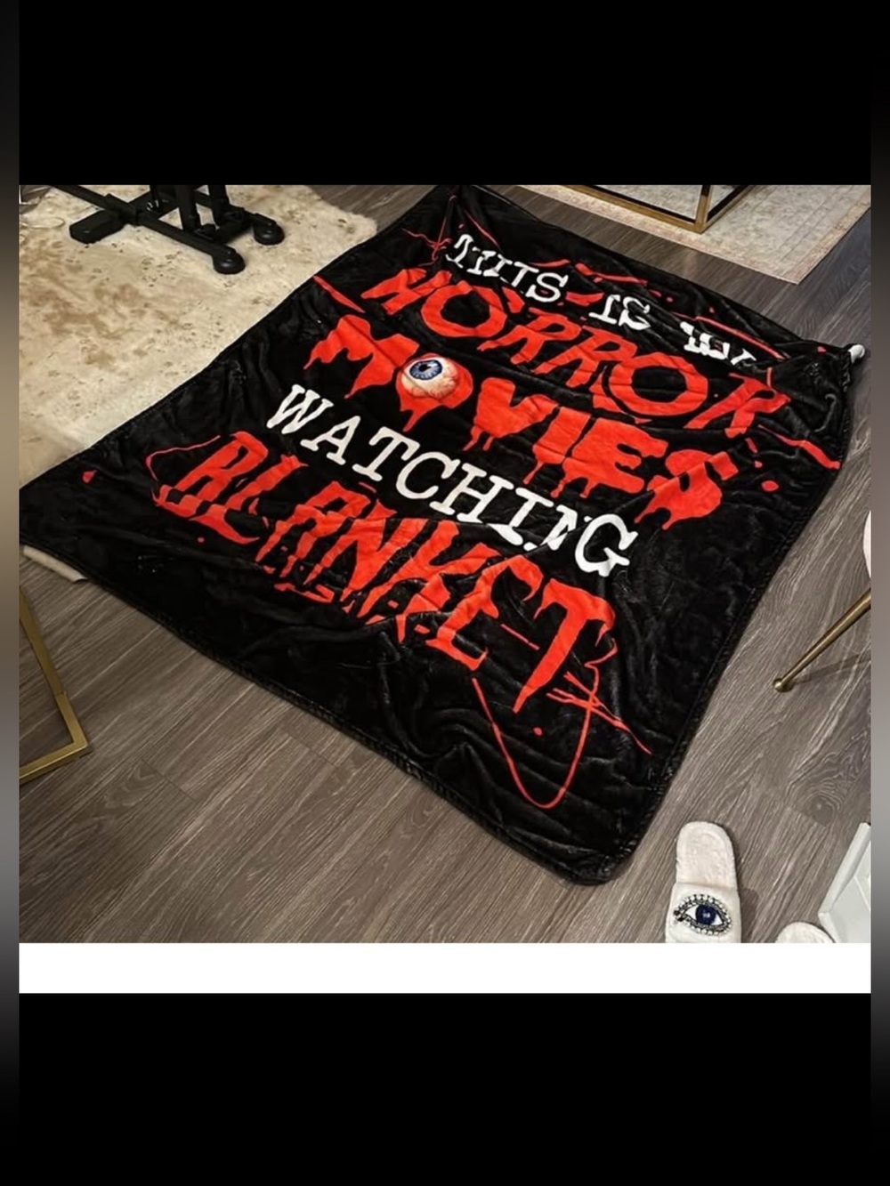 This is My Horror Movie Watching Plush LARGE Throw 80"x60"